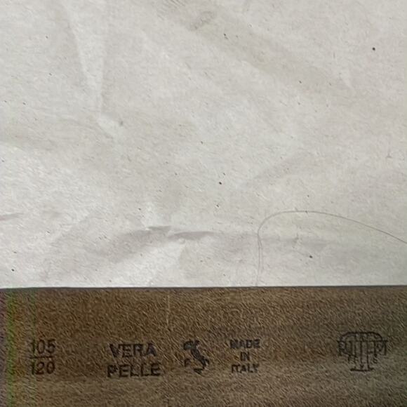 VERA PELLE ITALIAN LEATHER BELT WITHOUT BUCKLE. - Picture 4 of 6